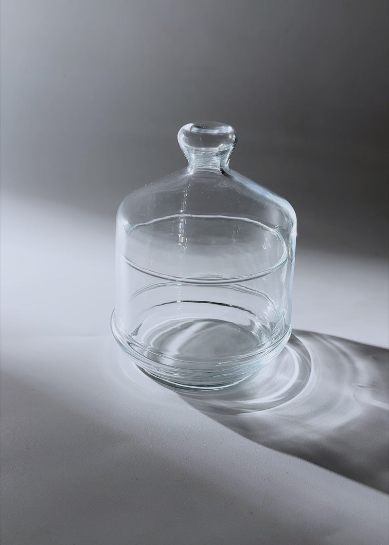 Bombonera de cristal transparente de 260 ml