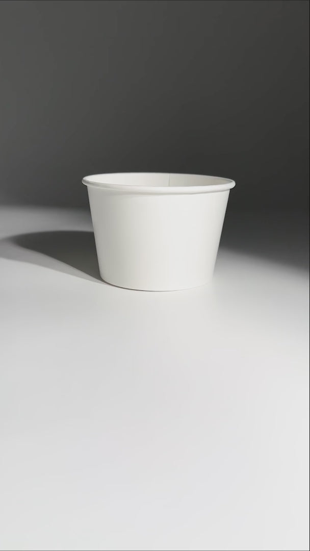Cargar vídeo: video detalles contenedor de papel 12 oz maha
