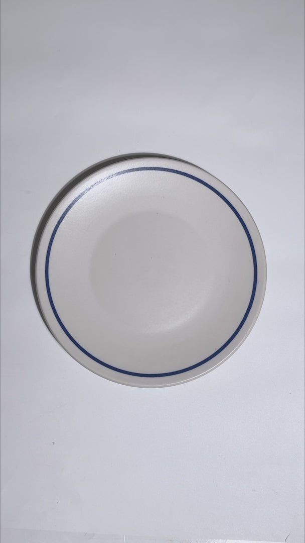Cargar vídeo: Video del plato trinche Regina Alaska blanco filo azul Ø 23 cm
