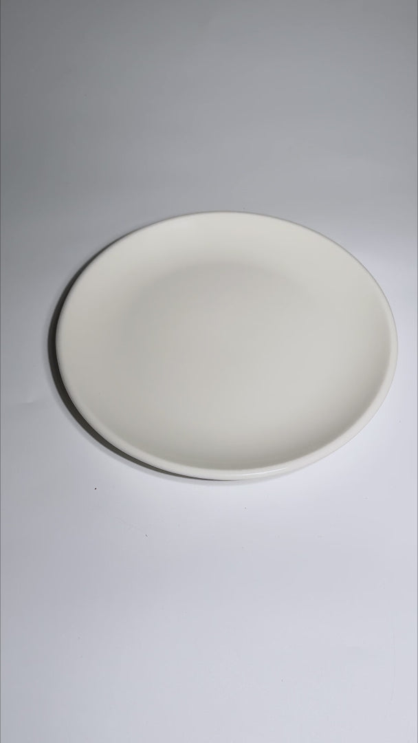 Plato trinche de porcelana vitrificada premium blanco muy resistente Gourmet Ø 19 cm — video de producto