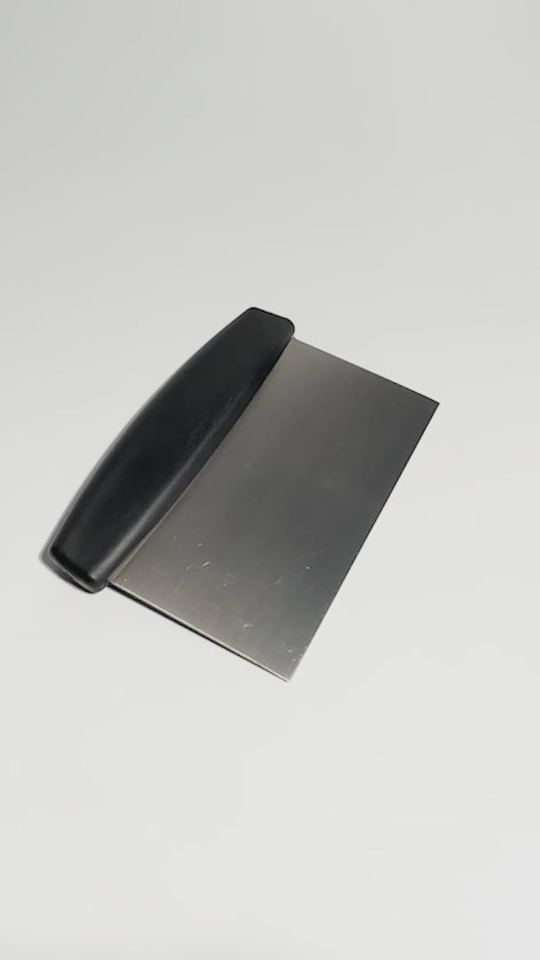 Espátula de de acero inoxidable plata para plancha 11.5x16 cm — video de producto