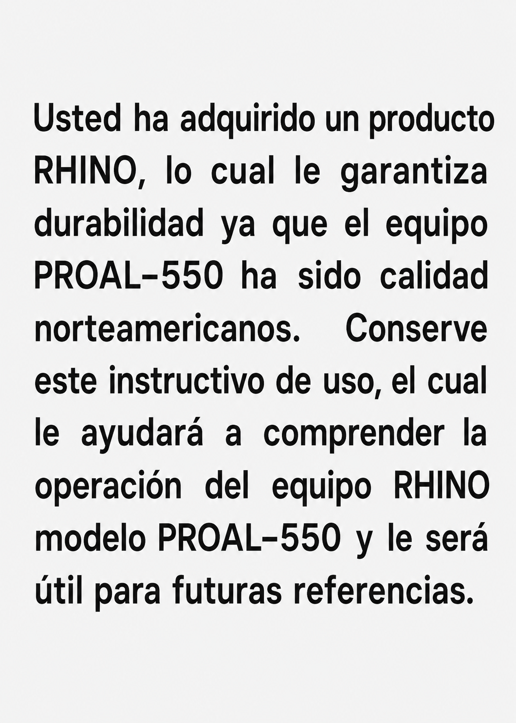 Procesador de alimentos industrial 550W 3/4 HP. Diámetro de disco 205 mm. Incluye 5 discos intercambiables para corte regula y corte rallado. Rhino PROAL-550 — imagen de producto