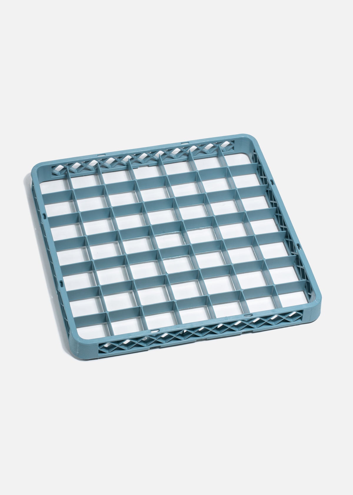 Transportadora de plástico reforzado gris para 49 vasos higball 49x49x10 cm — imagen de producto