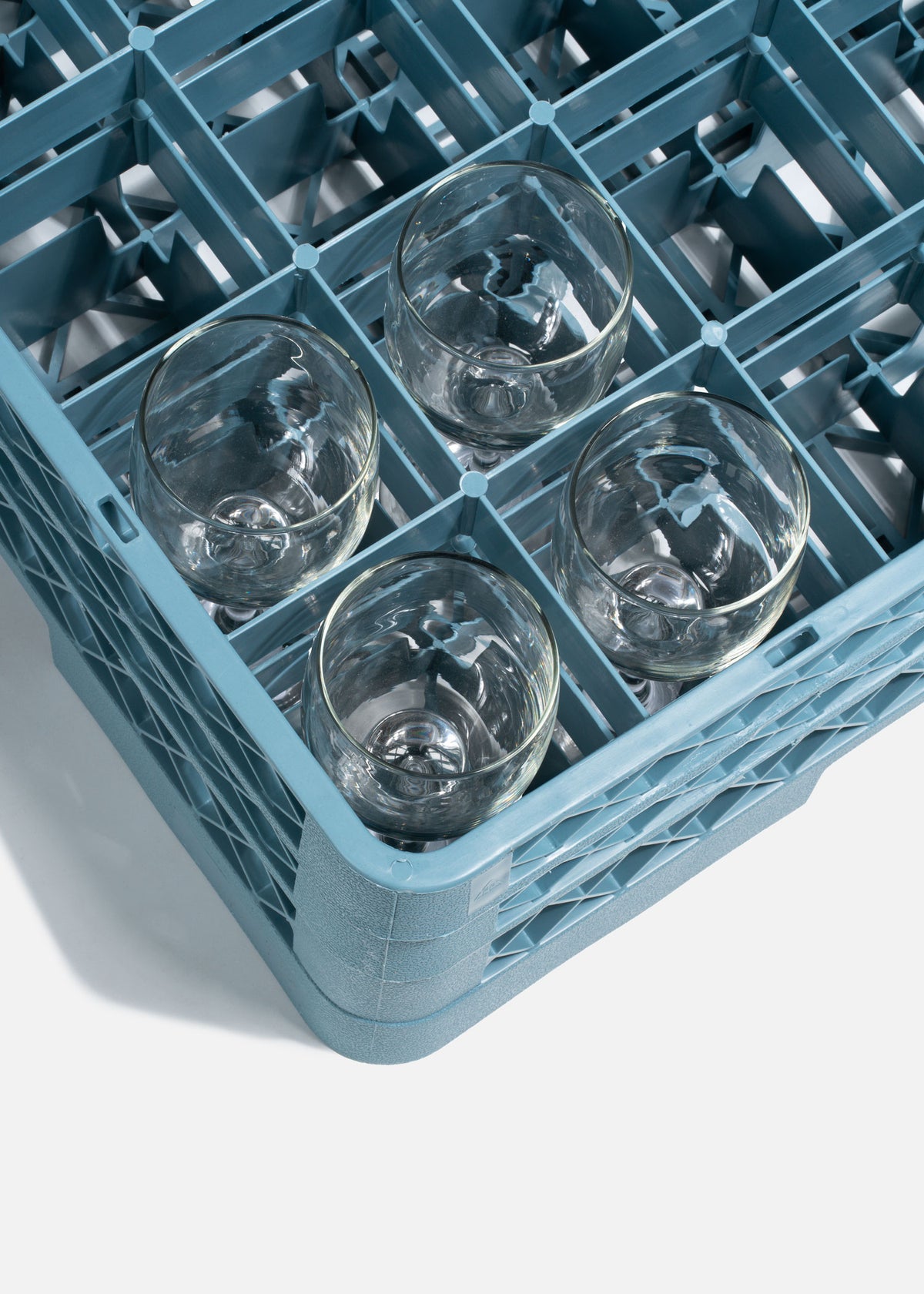 Transportadora de plástico reforzado gris para 25 vasos o copas 49x49x10 cm — imagen de producto