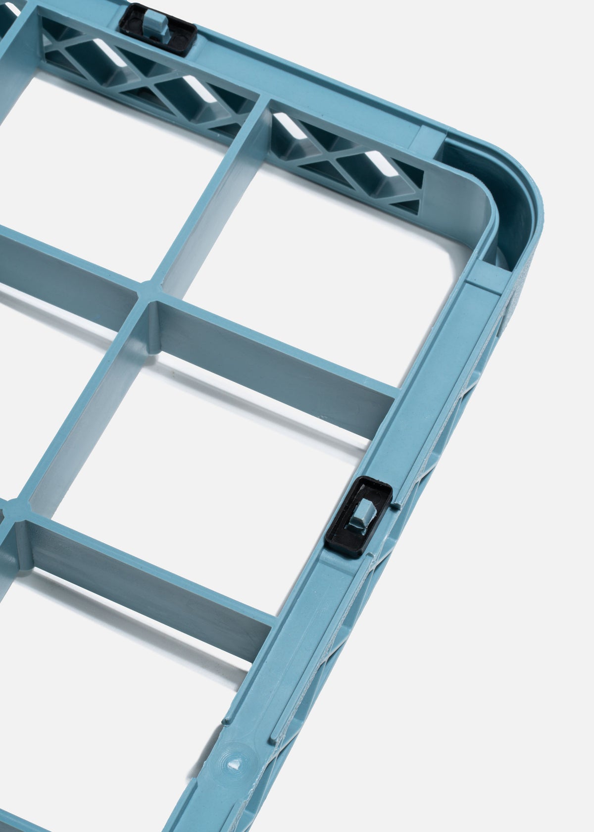 Transportadora de plástico reforzado gris para 25 vasos o copas 49x49x10 cm — imagen de producto