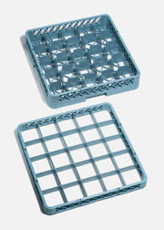 Transportadora de plástico reforzado gris para 25 vasos o copas 49x49x10 cm — imagen de producto