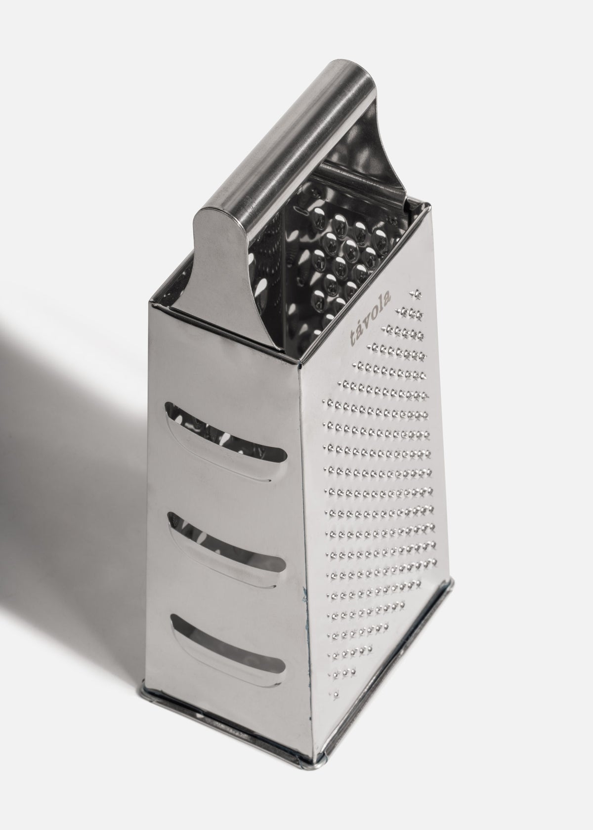 Rallador cuadrado de acero inoxidable plata multiusos para cocina 23.5 cm — imagen de producto