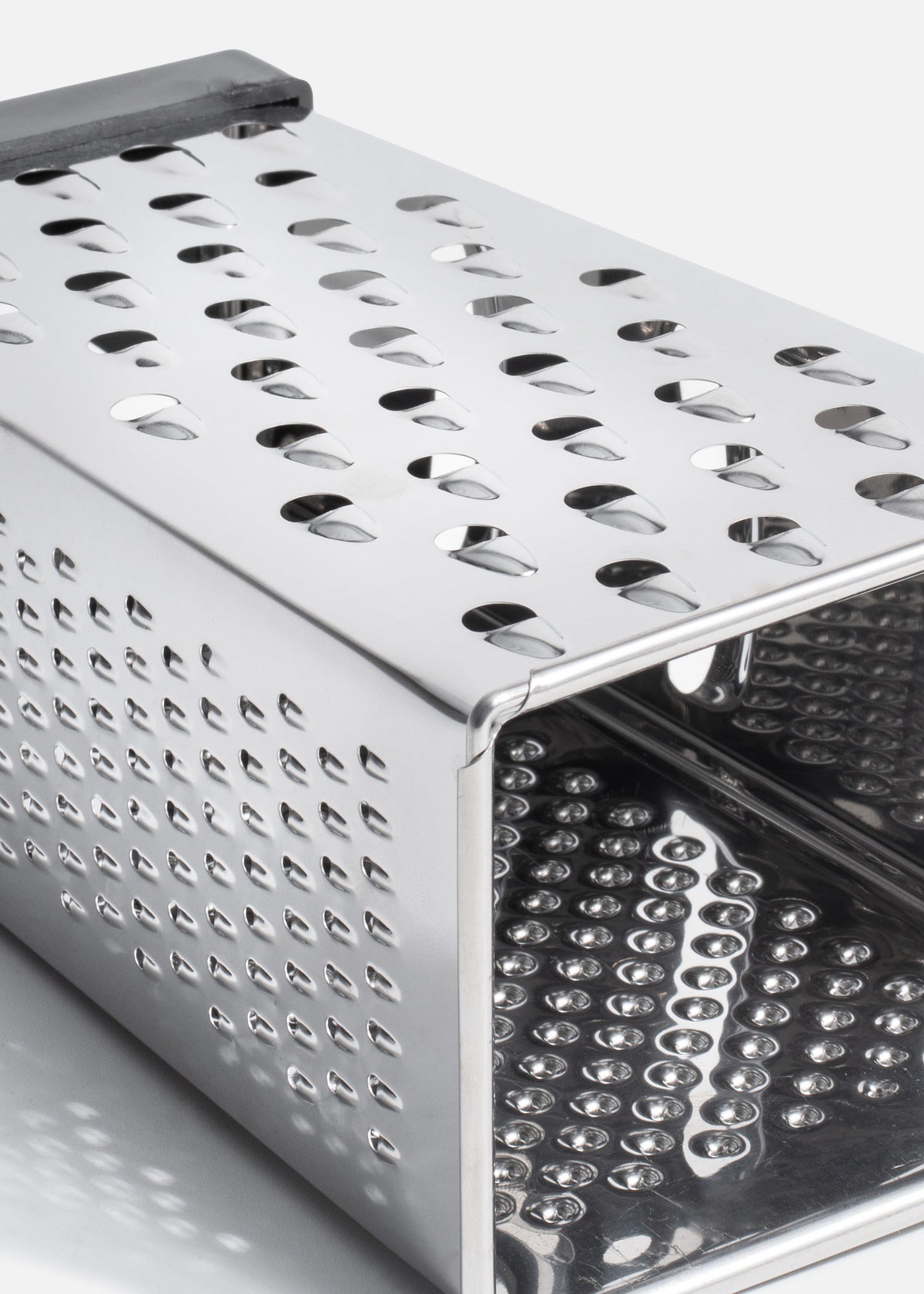 Rallador cuadrado de acero inoxidable plata 24x10x7.5 cm — imagen de producto