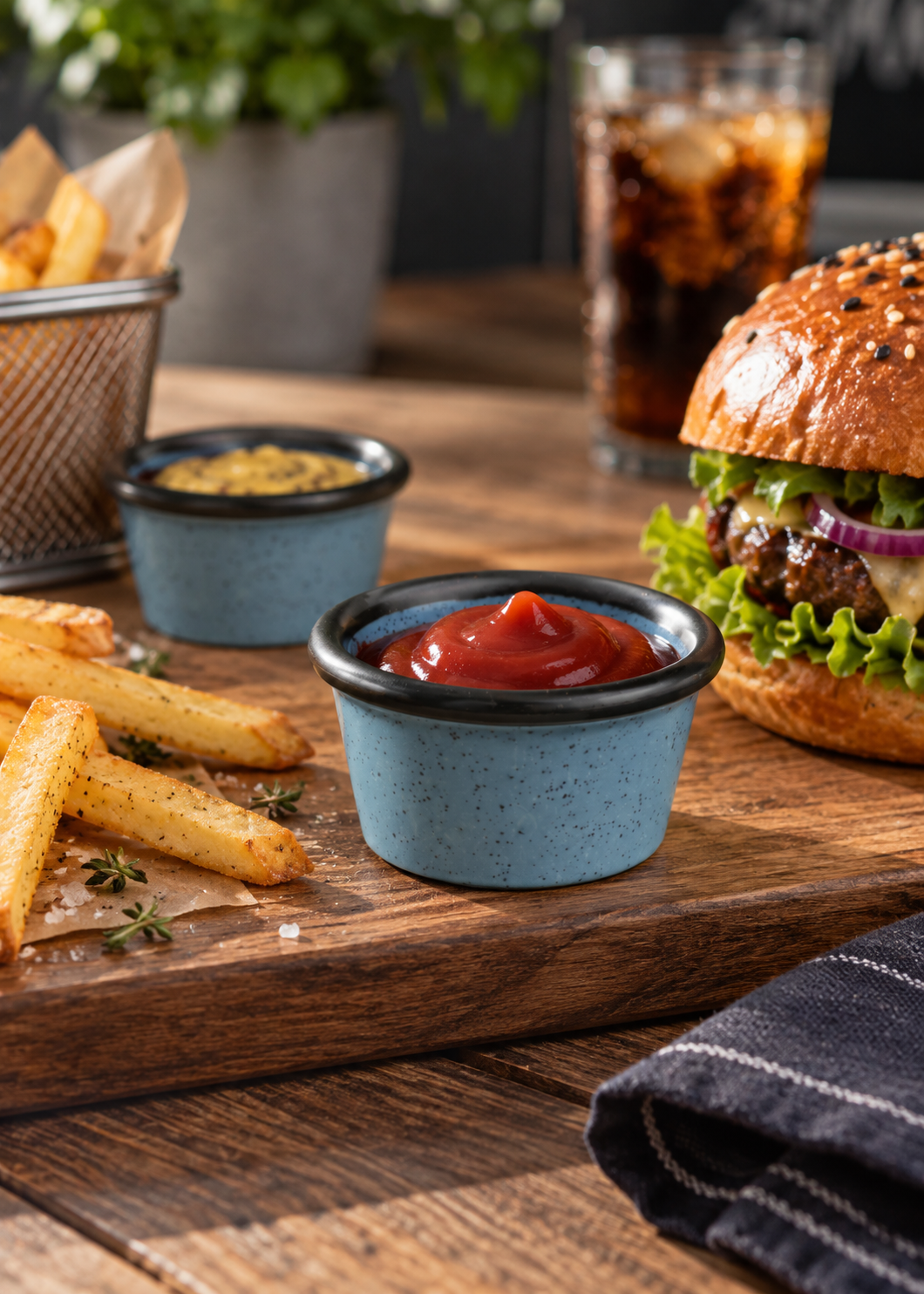 Ramekin melamina azul Beluga 80 ml — imagen de producto