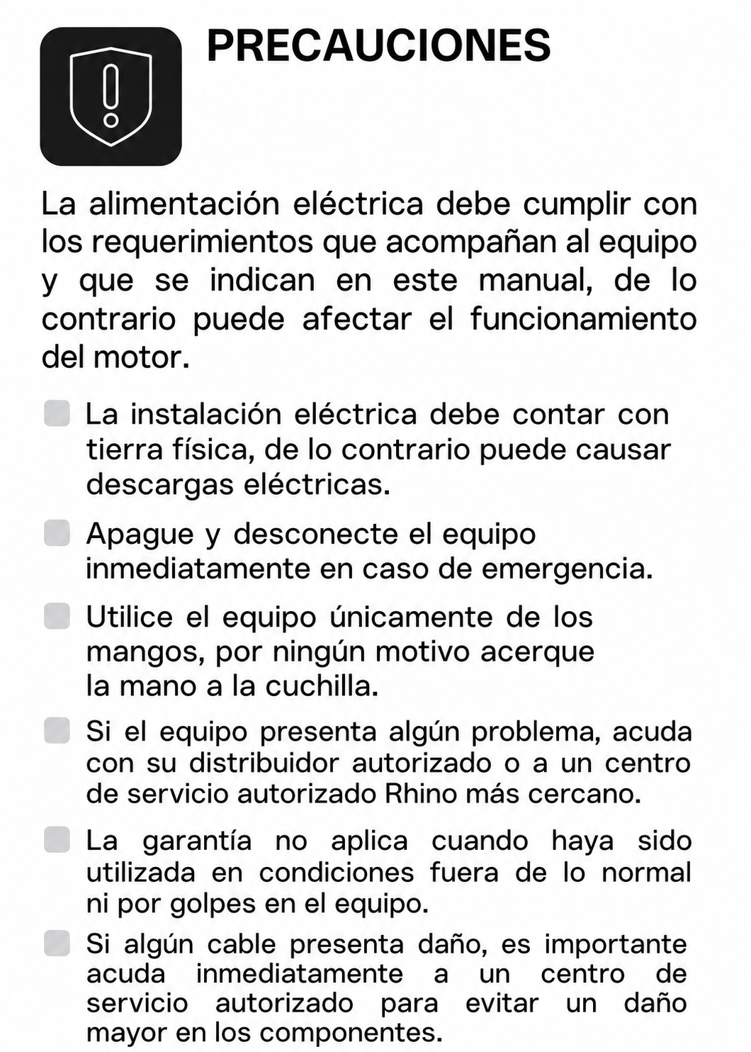 Rebanadora industrial eléctrica de gravedad con afilador integrado 300 mm. Cuchilla de acero al cromo duro, vela carro y brazo de aluminio anodizado, base de aluminio y pintura epóxica. Ancho de rebanadas de .5 mm a 13 mm Rhino SLI-300 — imagen de producto