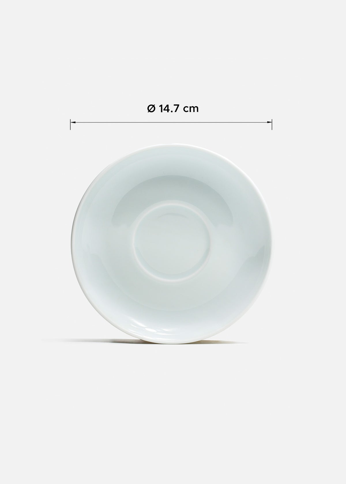 Taza y plato para taza de porcelana blanco Ent 250 ml — imagen de producto, vista 4