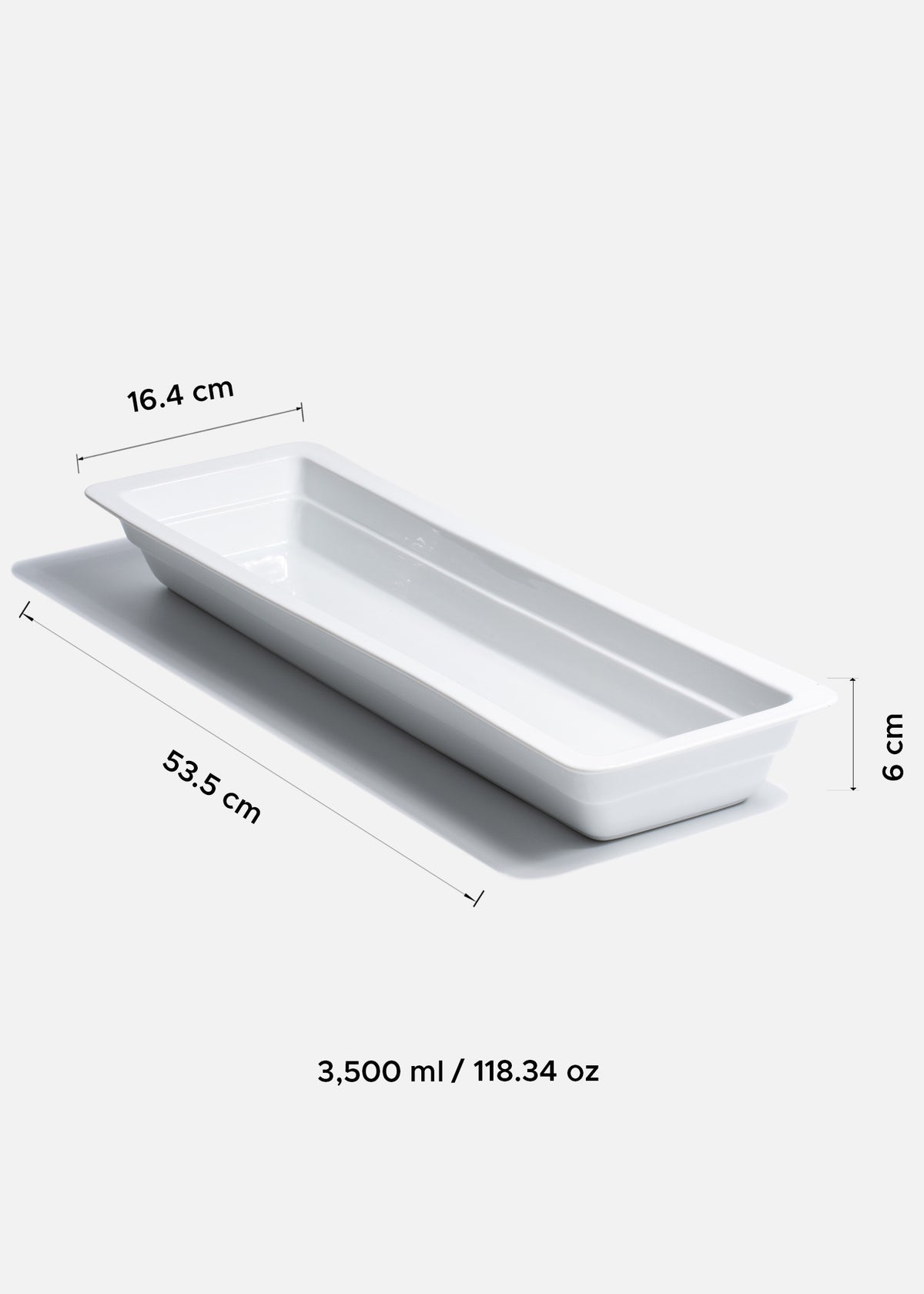 Inserto para hornear de porcelana blanco Ivory — imagen de producto, vista 6