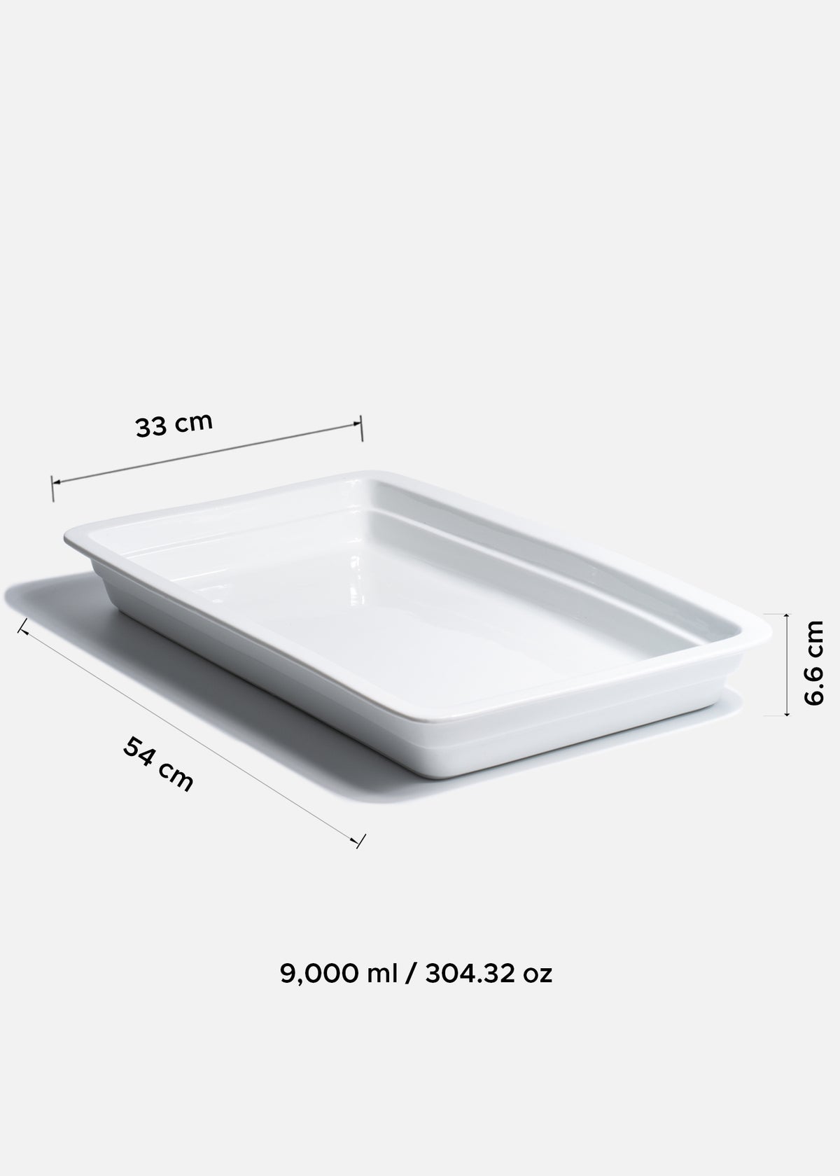 Inserto para hornear de porcelana blanco Ivory — imagen de producto, vista 2