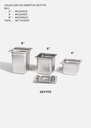 Inserto sexto de acero inoxidable profundidad 4", 6" y 8" — imagen de producto