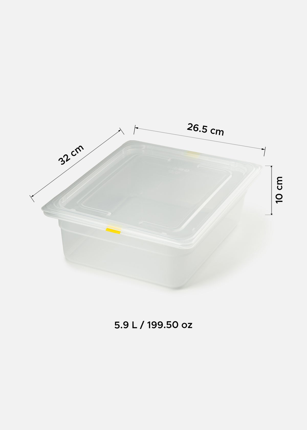 Insertos con tapa de plástico (polipropileno) transparente profundidad 4"/ 10 cm — imagen de producto