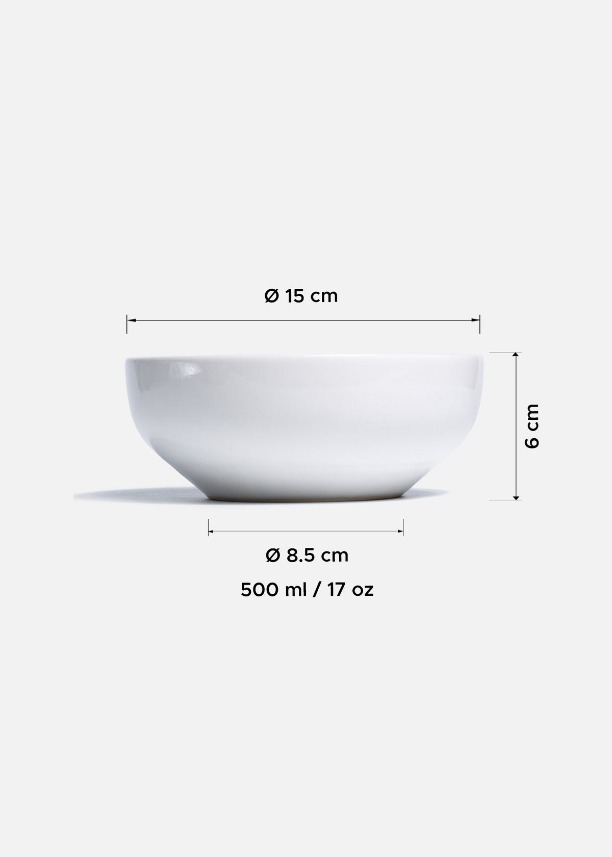 Tazón para cereal de cerámica blanco Madrid 500 ml — imagen de producto