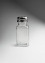 Salero de vidrio cuadrado transparente 2.5 oz — imagen de producto