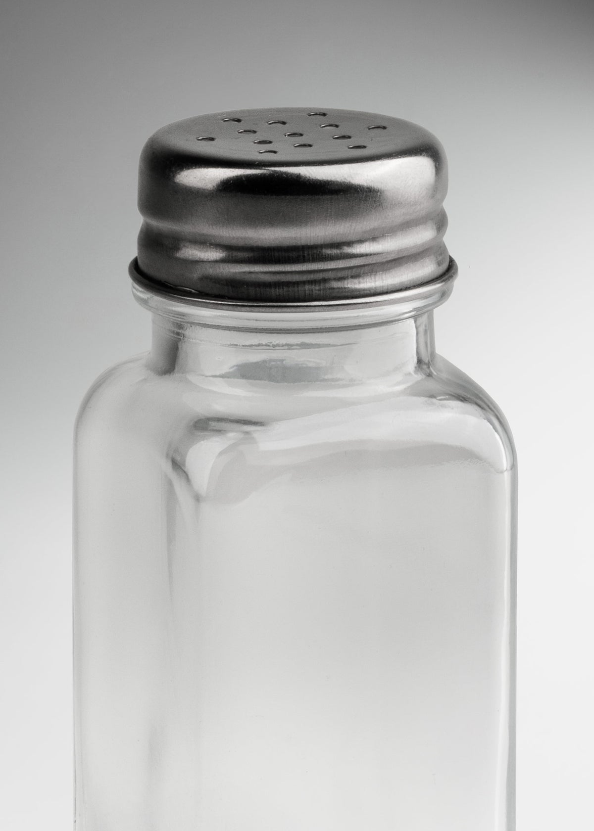 Salero de vidrio cuadrado transparente 2.5 oz — imagen de producto