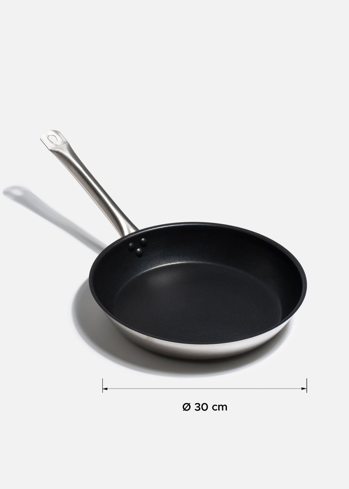 medidas  sartenes acero inoxidable negro maha