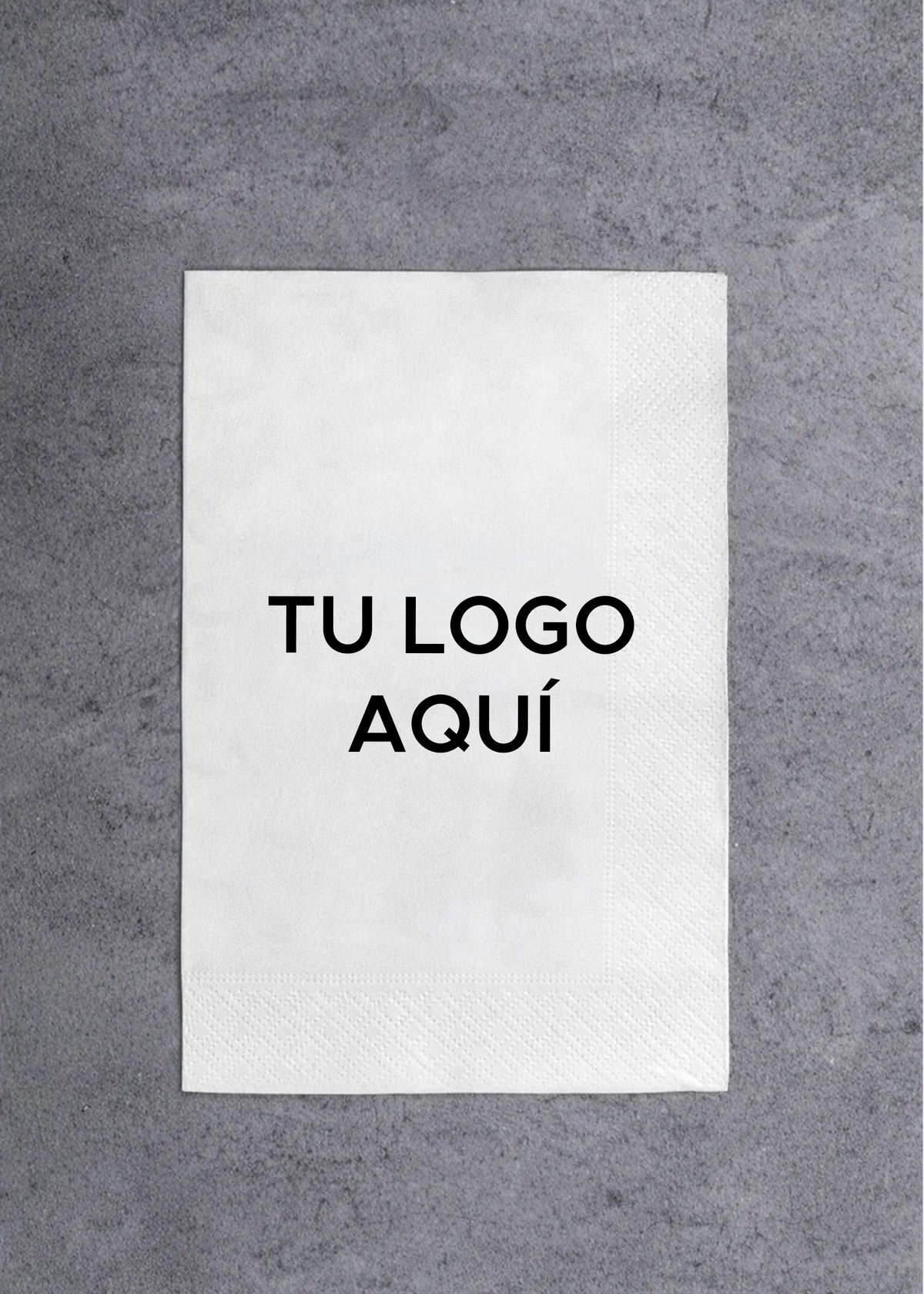Servilleta desechable blanca doble de lujo personalizada 1 o 2 tintas 42x25 cm — imagen de producto