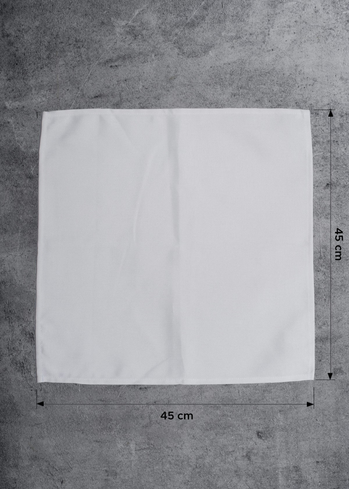 Servilleta de tela (100% poliéster) con bastilla blanco Lino Ginebra 45x45 cm — imagen de producto