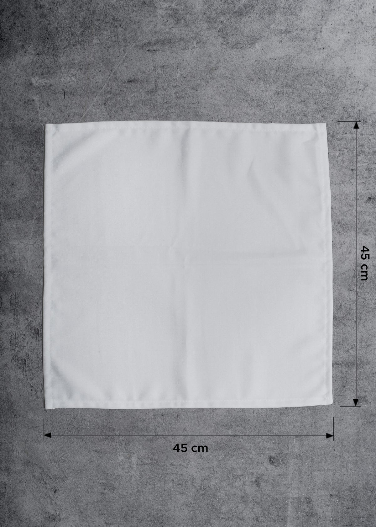 Servilleta de tela (100% poliéster) con bastilla blanco Venecia 45x45 — imagen de producto