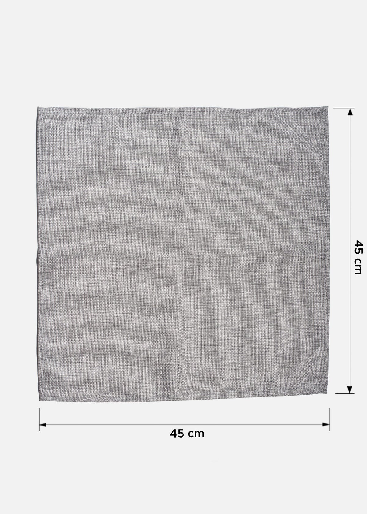 Servilleta de tela (100% poliéster) con bastilla gris perla Ginebra 45x45 cm — imagen de producto