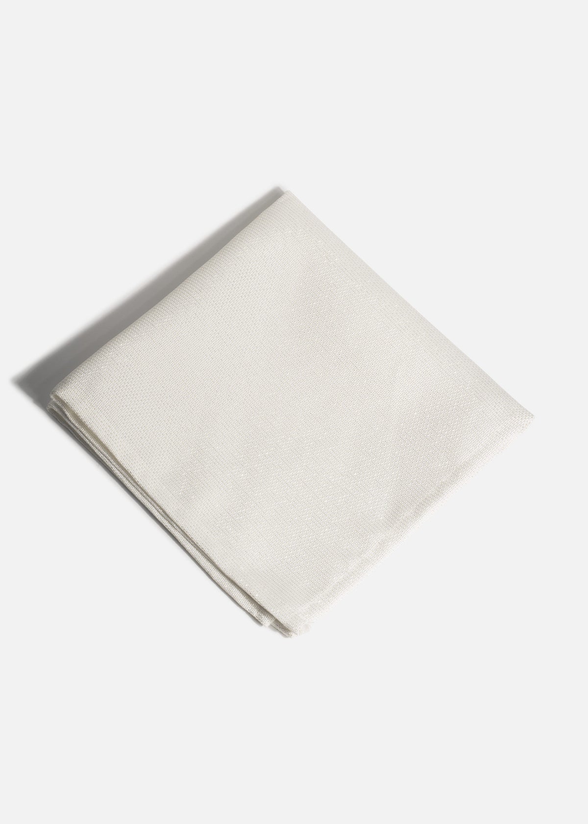 Servilleta de tela (100% poliester) con bastilla dorada color hueso Ginebra 45x45 cm — imagen de producto