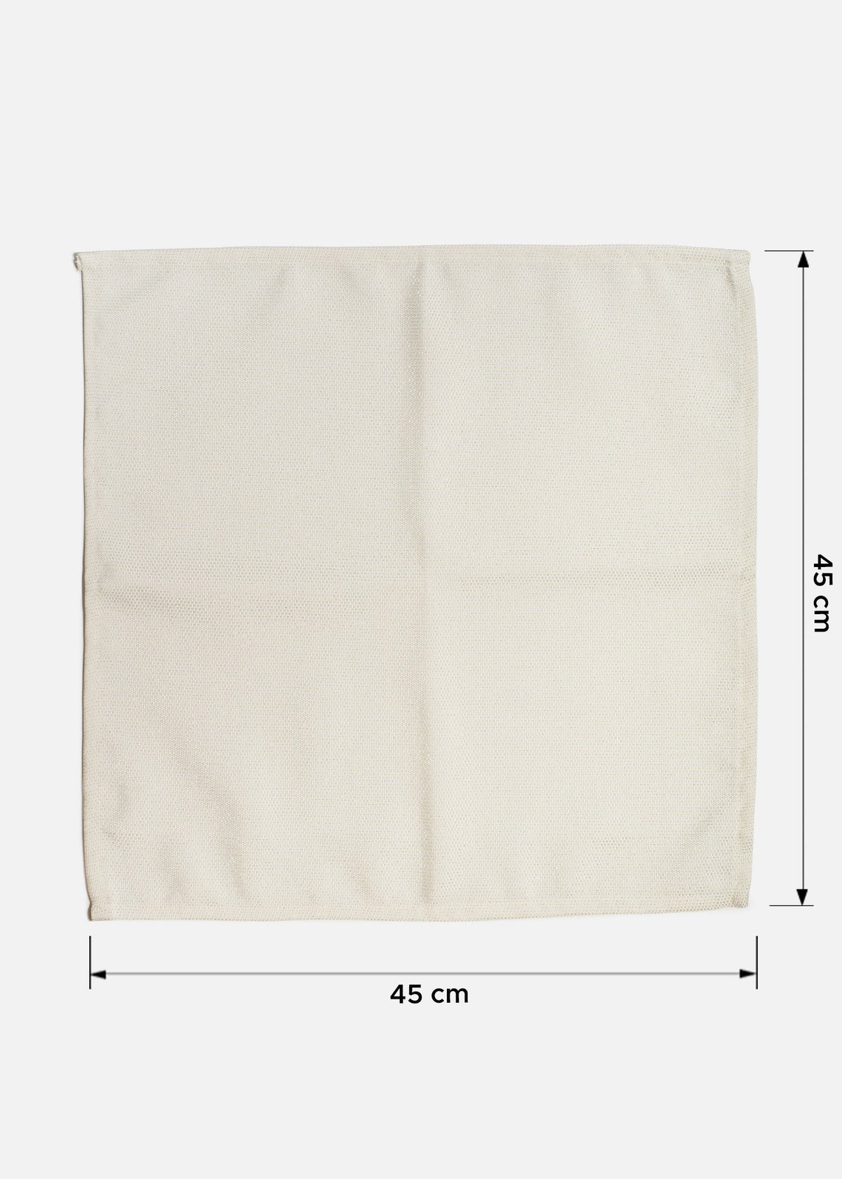 Servilleta de tela (100% poliester) con bastilla dorada color hueso Ginebra 45x45 cm — imagen de producto
