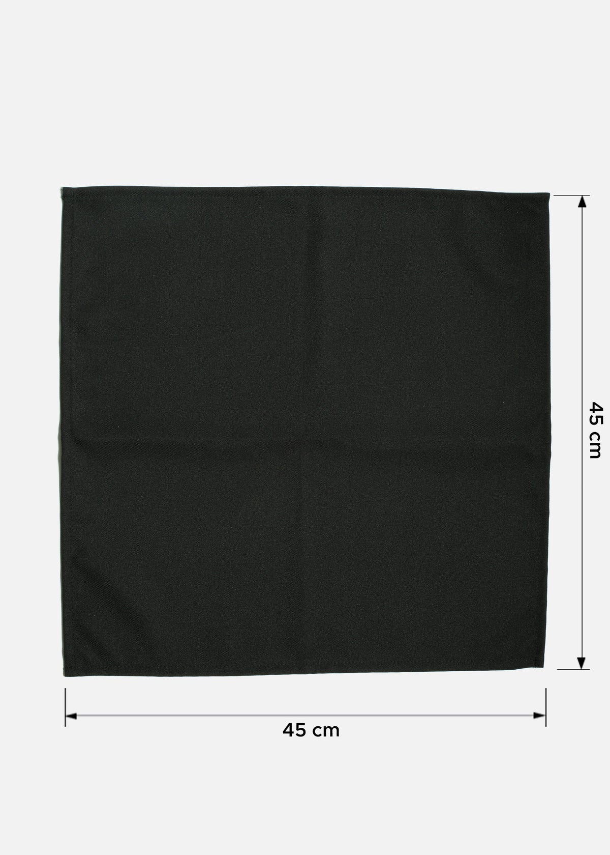 Servilleta de tela (100% poliéster) con bastilla negro Venecia 45x45 cm — imagen de producto