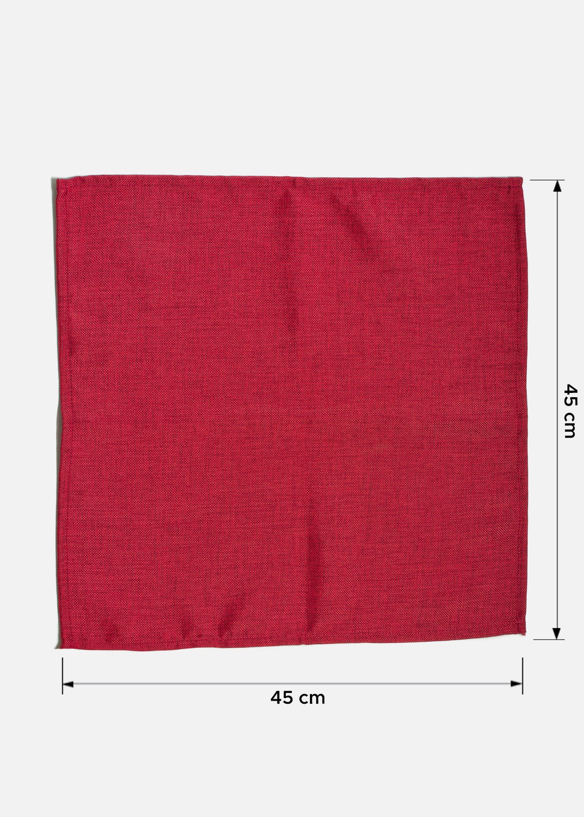 Servilleta de tela (100% poliéster) con bastilla roja Ginebra 45x45 cm — imagen de producto