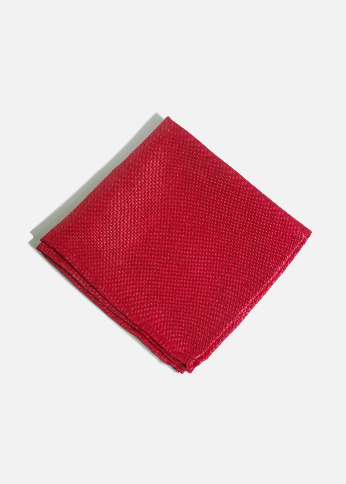 Servilleta de tela (100% poliéster) con bastilla roja Ginebra 45x45 cm — imagen de producto
