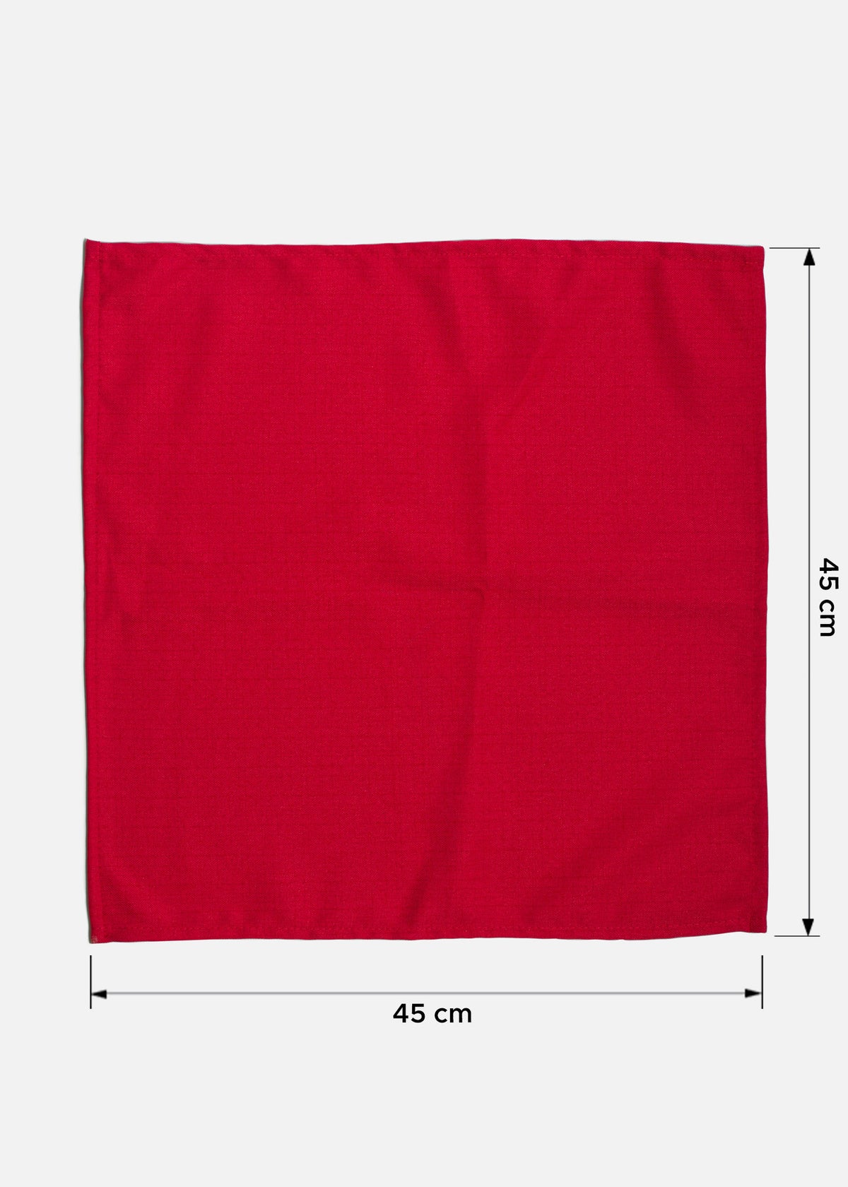 Servilleta de tela (100 Poliester) con bastilla roja Venecia 45x45 cm — imagen de producto