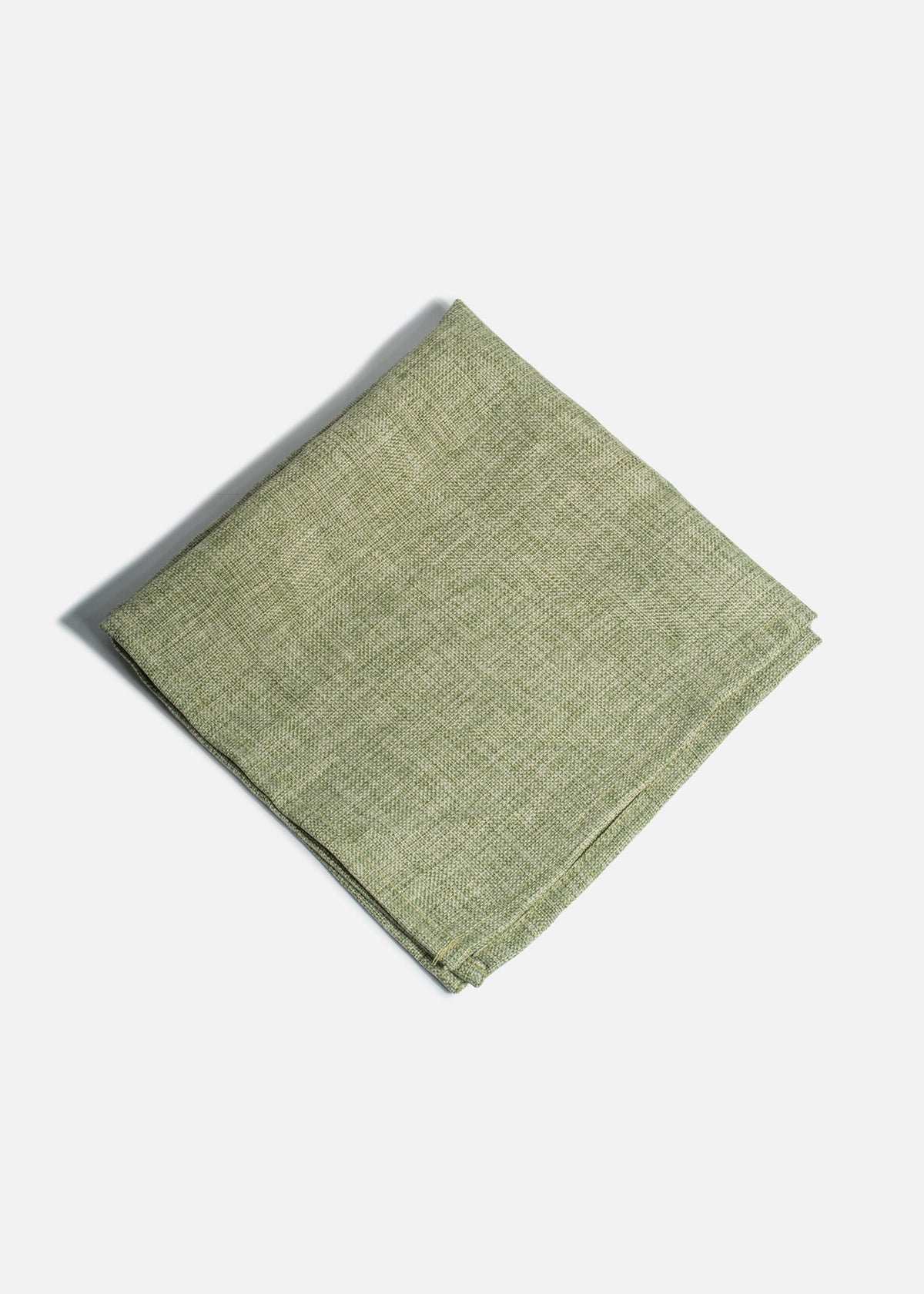 Servilleta de tela (100% poliester) con bastilla verde aguacate Lino Ginebra 45x45 cm — imagen de producto