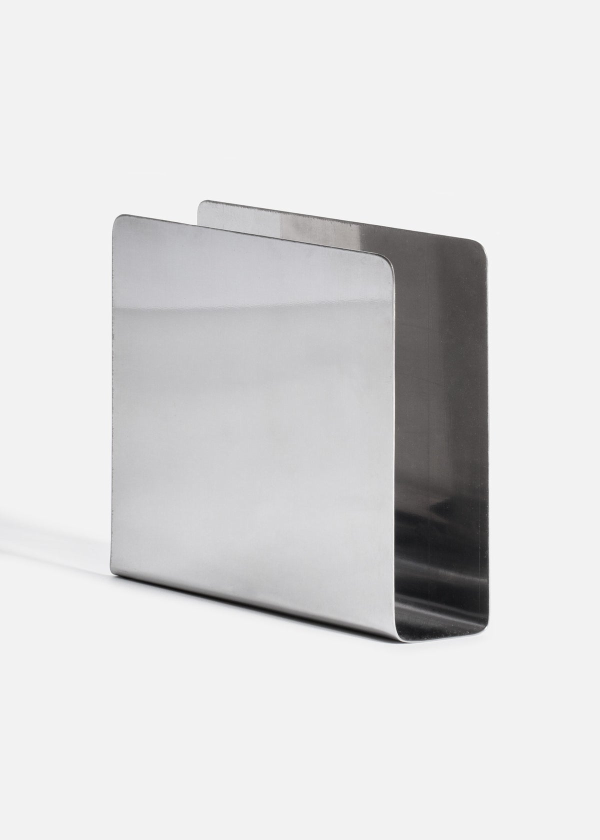 Servilletero cuadrado sin base de acero inoxidable plata 10x8.8x3 cm — imagen de producto
