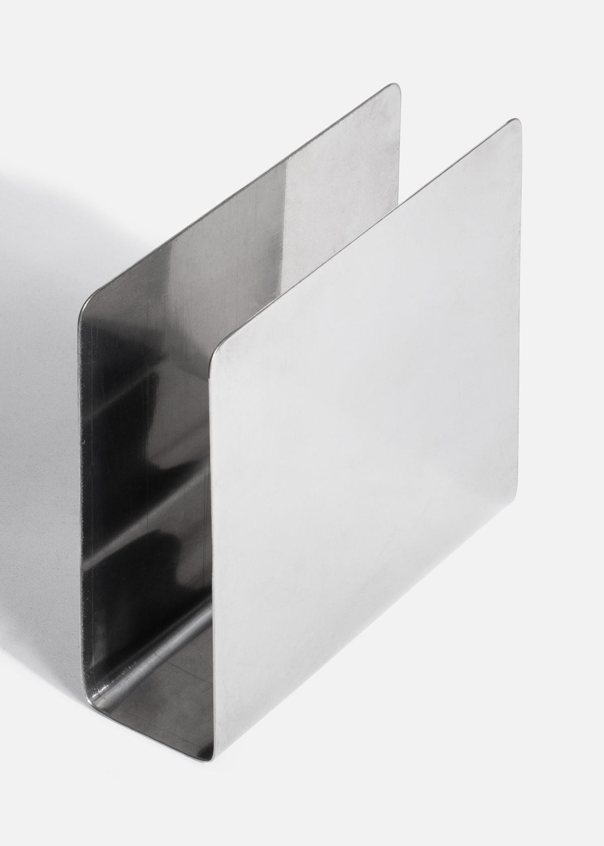 Servilletero cuadrado sin base de acero inoxidable plata 10x8.8x3 cm — imagen de producto