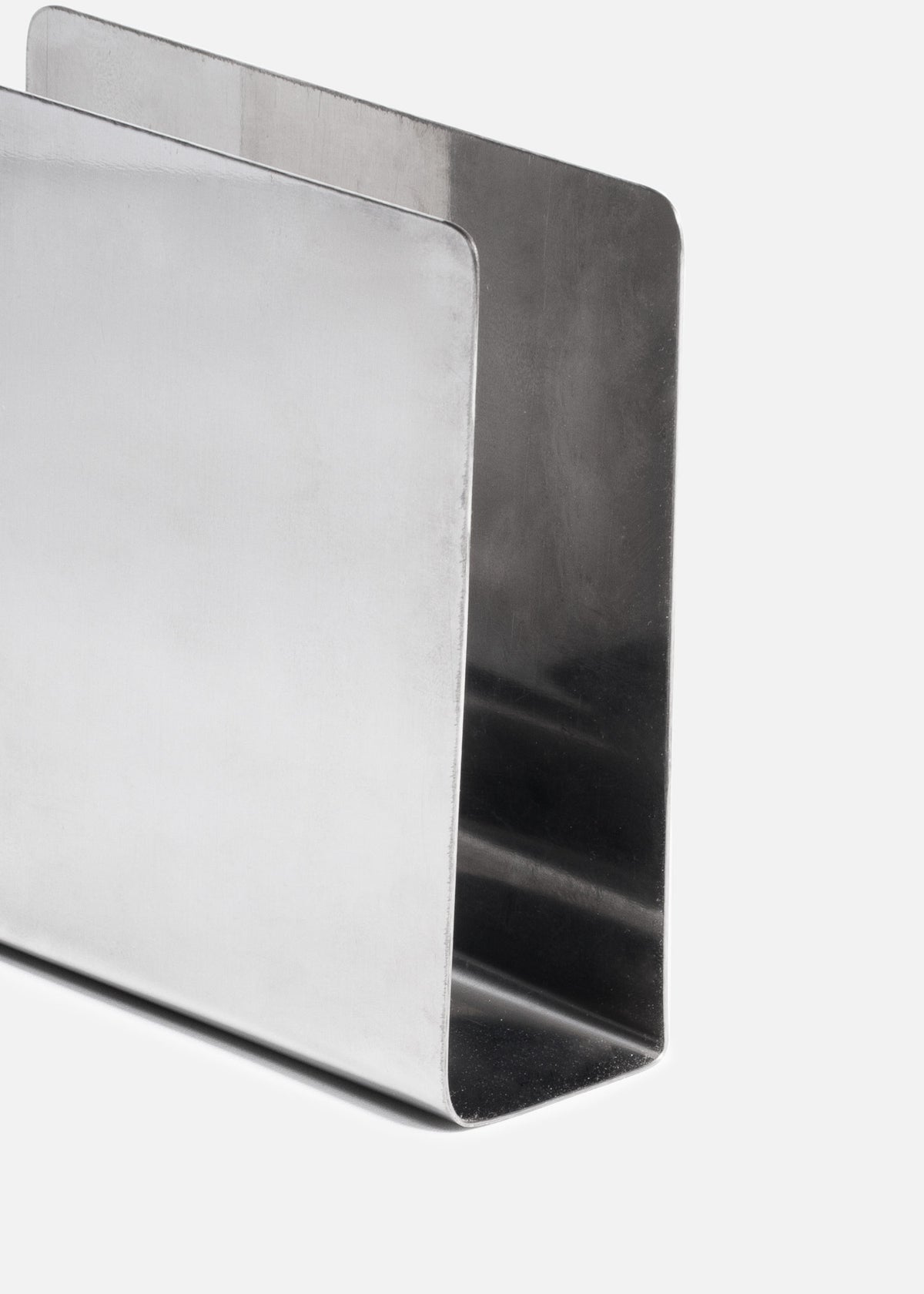 Servilletero cuadrado sin base de acero inoxidable plata 10x8.8x3 cm — imagen de producto