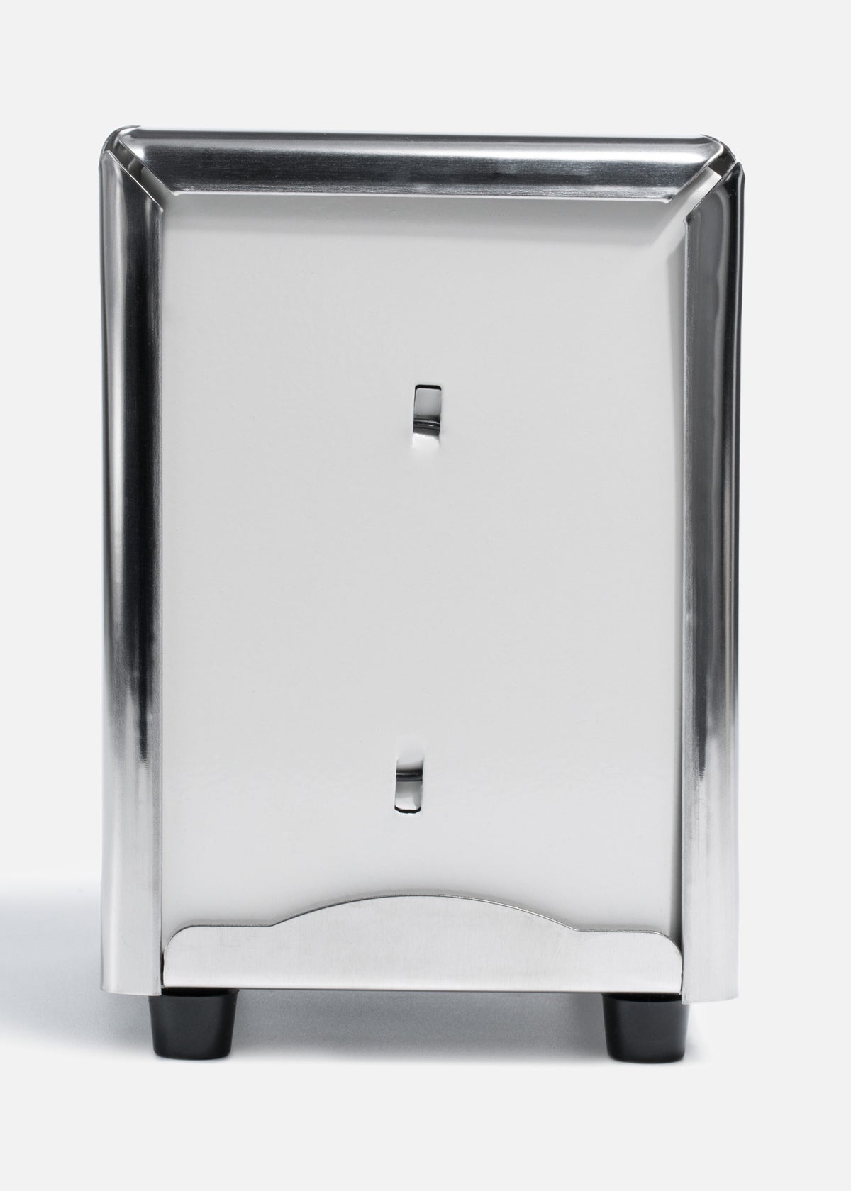 Servilletero doble de acero inoxidable plata 14x11x9.5 cm . Premium — imagen de producto