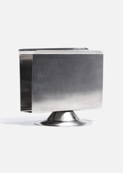Servilletero de acero inoxidable con base plata Napkin — imagen de producto, vista 1