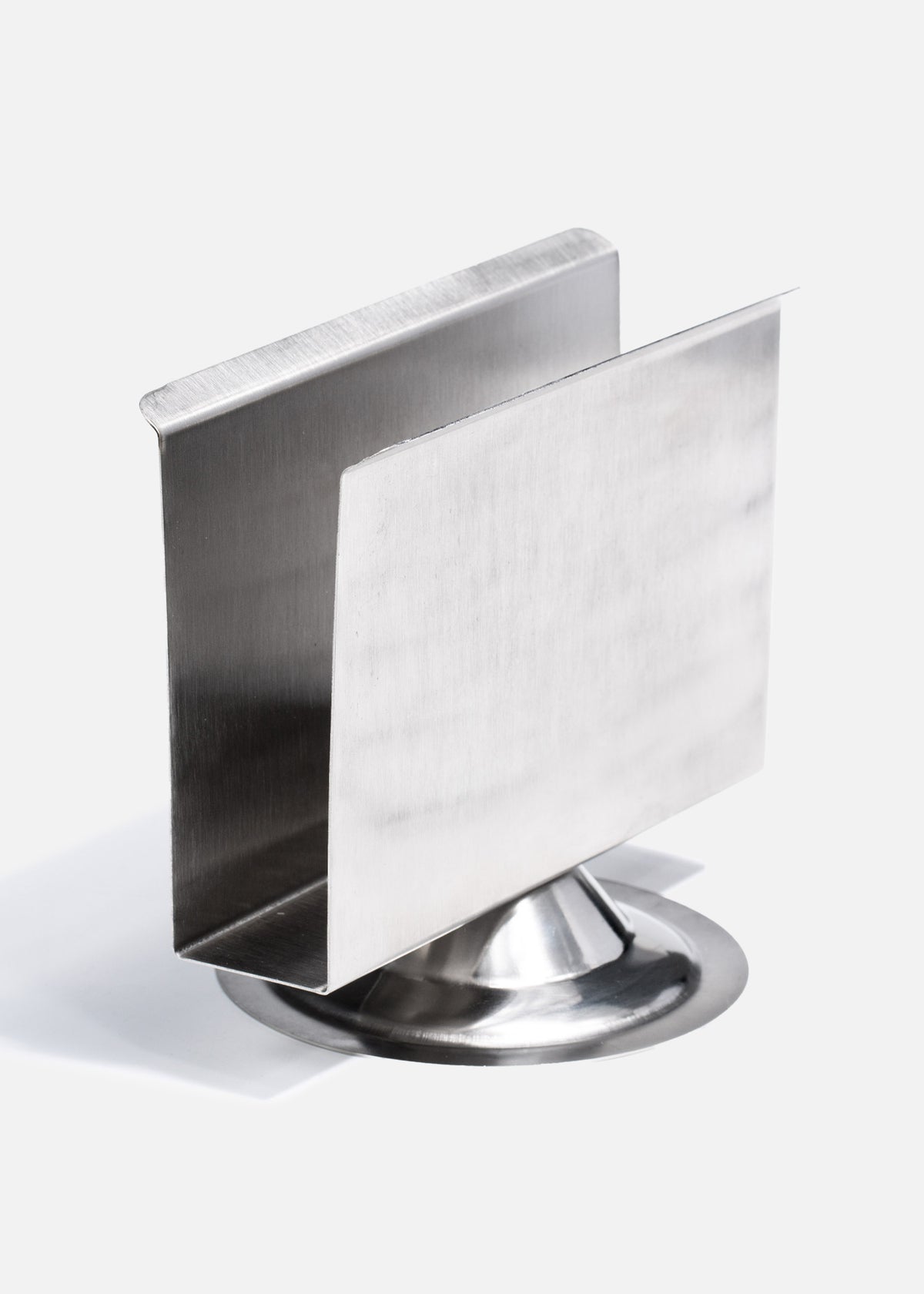 Servilletero de acero inoxidable con base plata Napkin — imagen de producto, vista 3