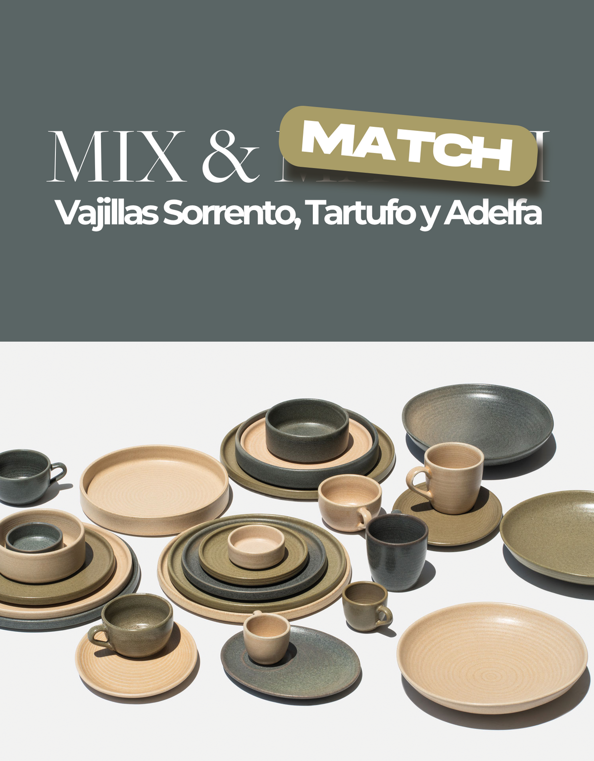 Platos trinche de porcelana gris Tartufo — imagen de producto, vista 10