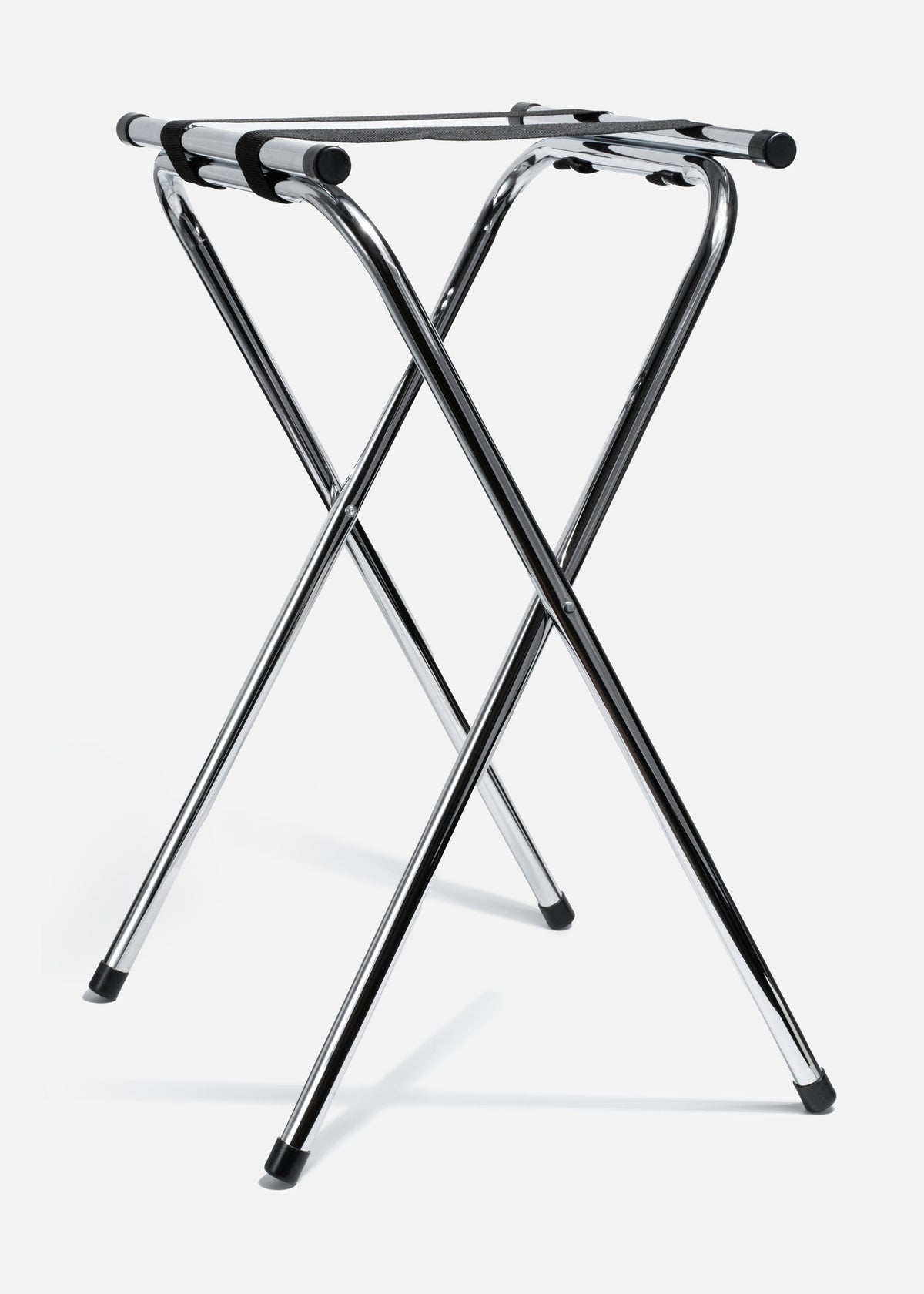 Soporte para charolas de servicio de acero cromado plata — imagen de producto
