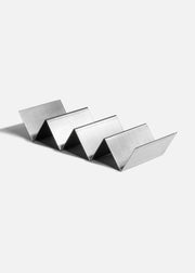 Soporte para tacos de acero inoxidable plata con 3 y 4 compartimentos — imagen de producto
