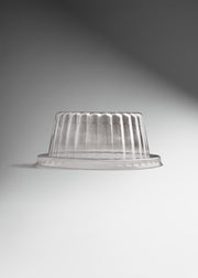 Tapa domo desechable de plástico (pet) transparente premium para contenedor de 12 oz — imagen de producto