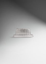 Tapa domo desechable de plástico (pet) transparente premium para contenedor de 3 oz — imagen de producto