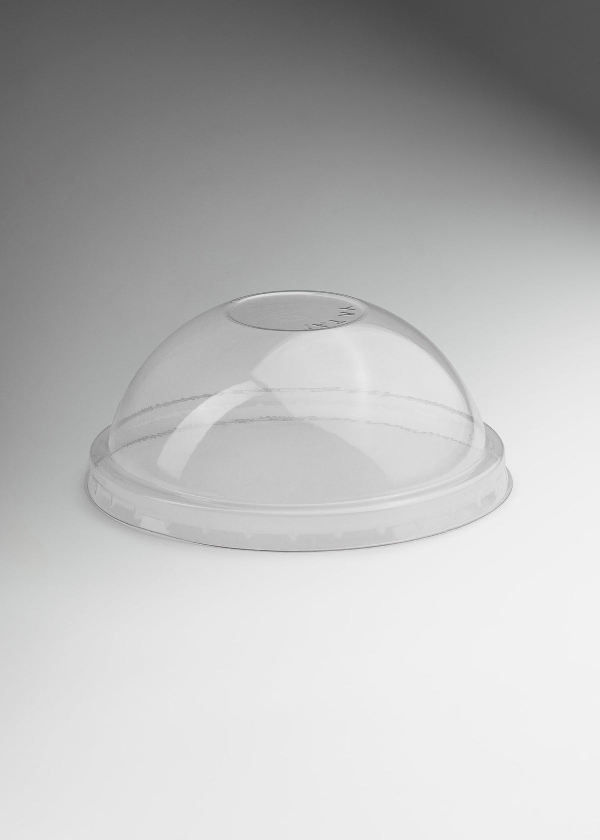 Tapa domo de pet transparente sin perforación para contenedores de 6 y 8 oz 9.5 cm — imagen de producto