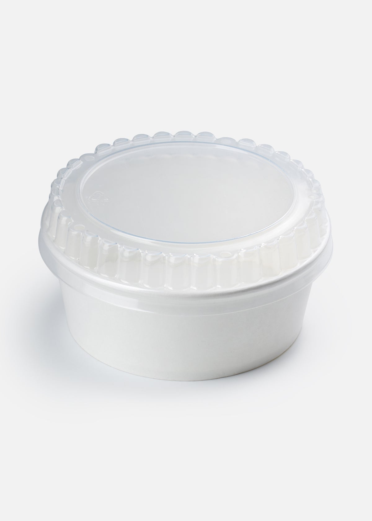 Tapa domo de plástico traslucida para contenedor de 16 oz. Premium — imagen de producto, vista 2
