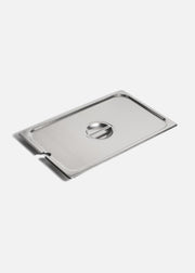 Tapa para inserto entero de acero inoxidable plata ranurado para cucharon — imagen de producto