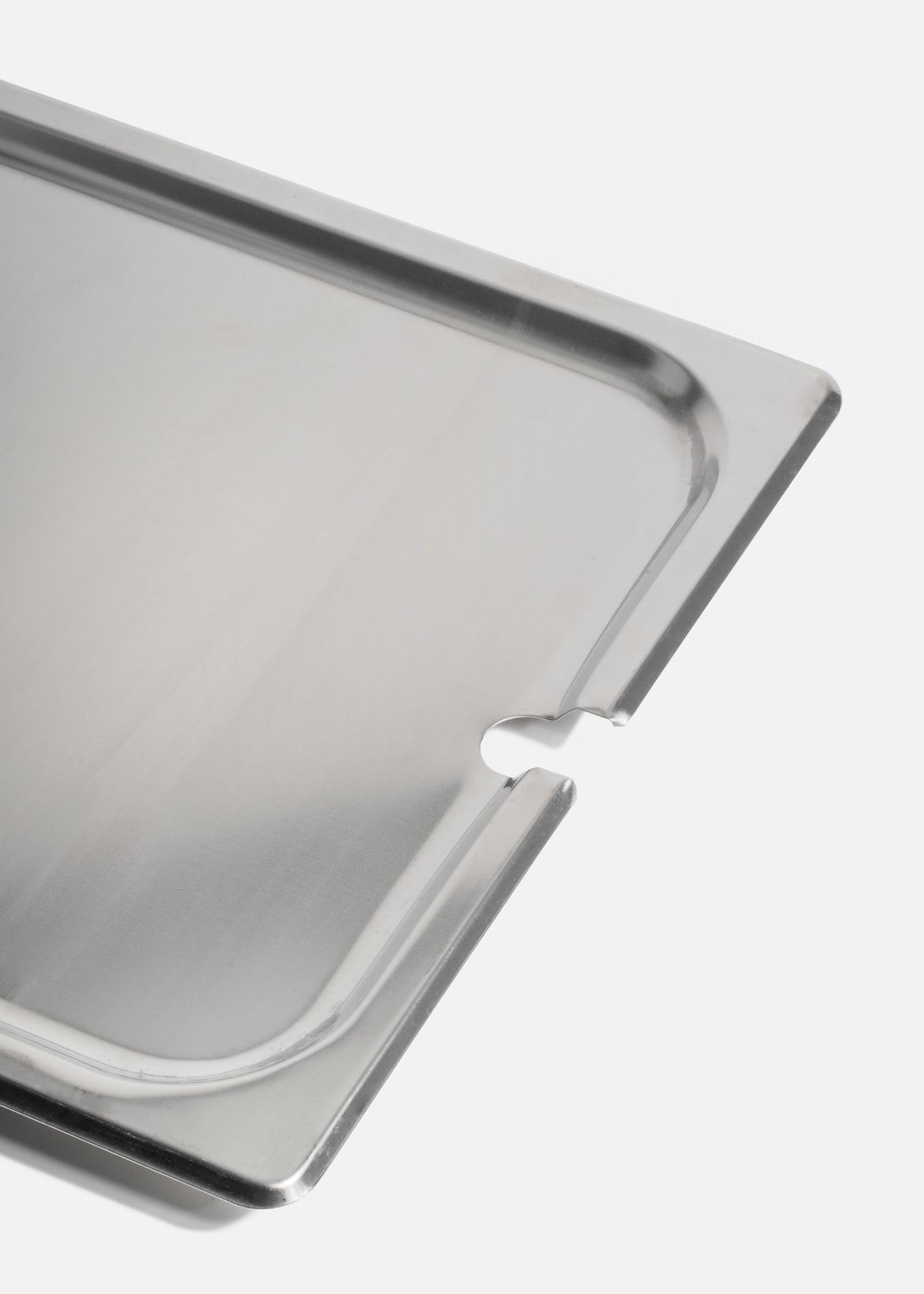 Tapa para inserto entero de acero inoxidable plata ranurado para cucharon — imagen de producto