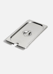 Tapa inserto tercio de acero inoxidable NSF plata ranurado para cucharon — imagen de producto